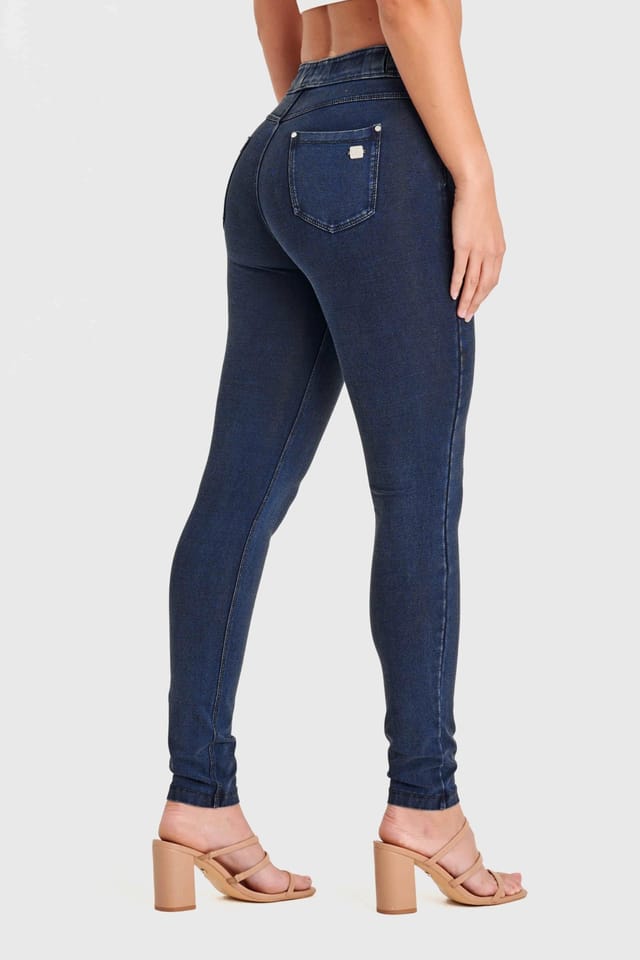 Freddy Freddy Women's N.O.W Denim High Waisted 7/8 Length Jeans in Dark Blue - 2