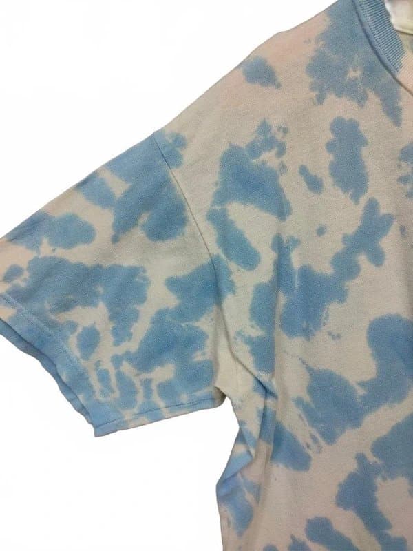 Gildan Gildan Blue & White Tie Dye Lung Cancer Awareness 5K Graphic T-Shirt Men's Large