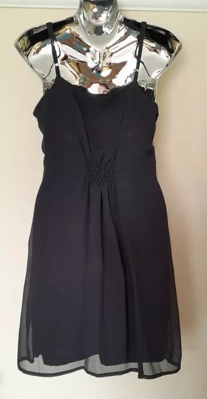 Rise Lovely Chiffon Sequins /Studs Mini Black dress 10 by Rise