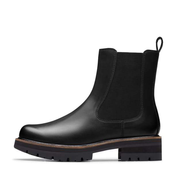 Clarks Clarks Women's Orianna Lane Black Leather Chelsea Boots - 2