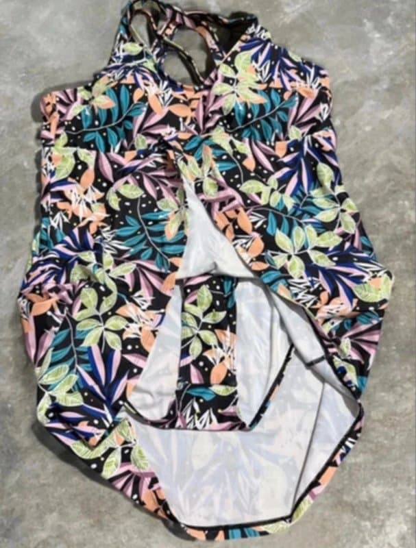 Jasambac swim dress swimsuit tummy control upf50 floral jasambac uk 22 plus size swimwear