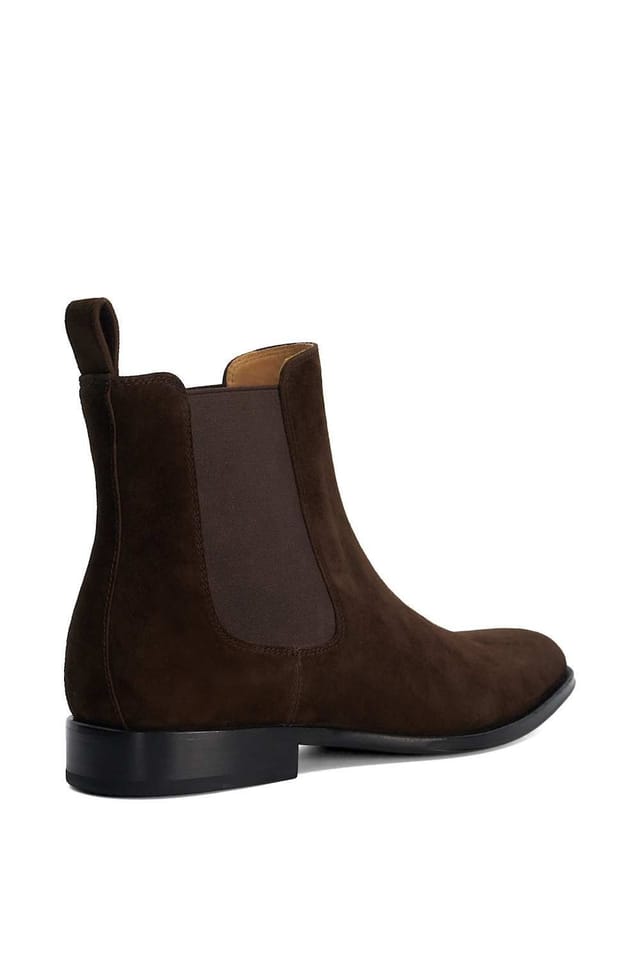 Dune London Dune London Men's 'Manson' Suede Chelsea Boots in Brown - 3