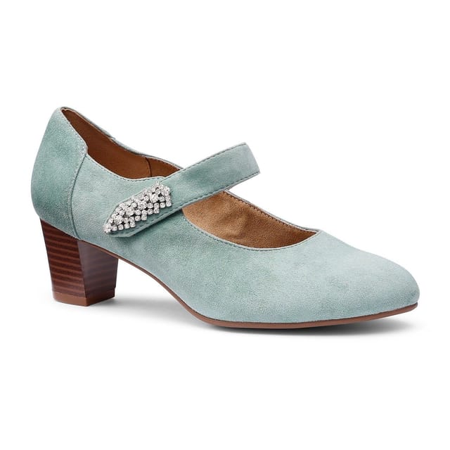 Hotter Hotter Women's 'Duet' Classic Heeled Shoes in Aqua - 2