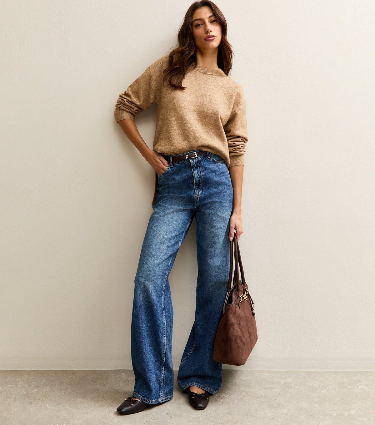 New Look Women's Tall Camel Knit Side Split Jumper New Look - 3