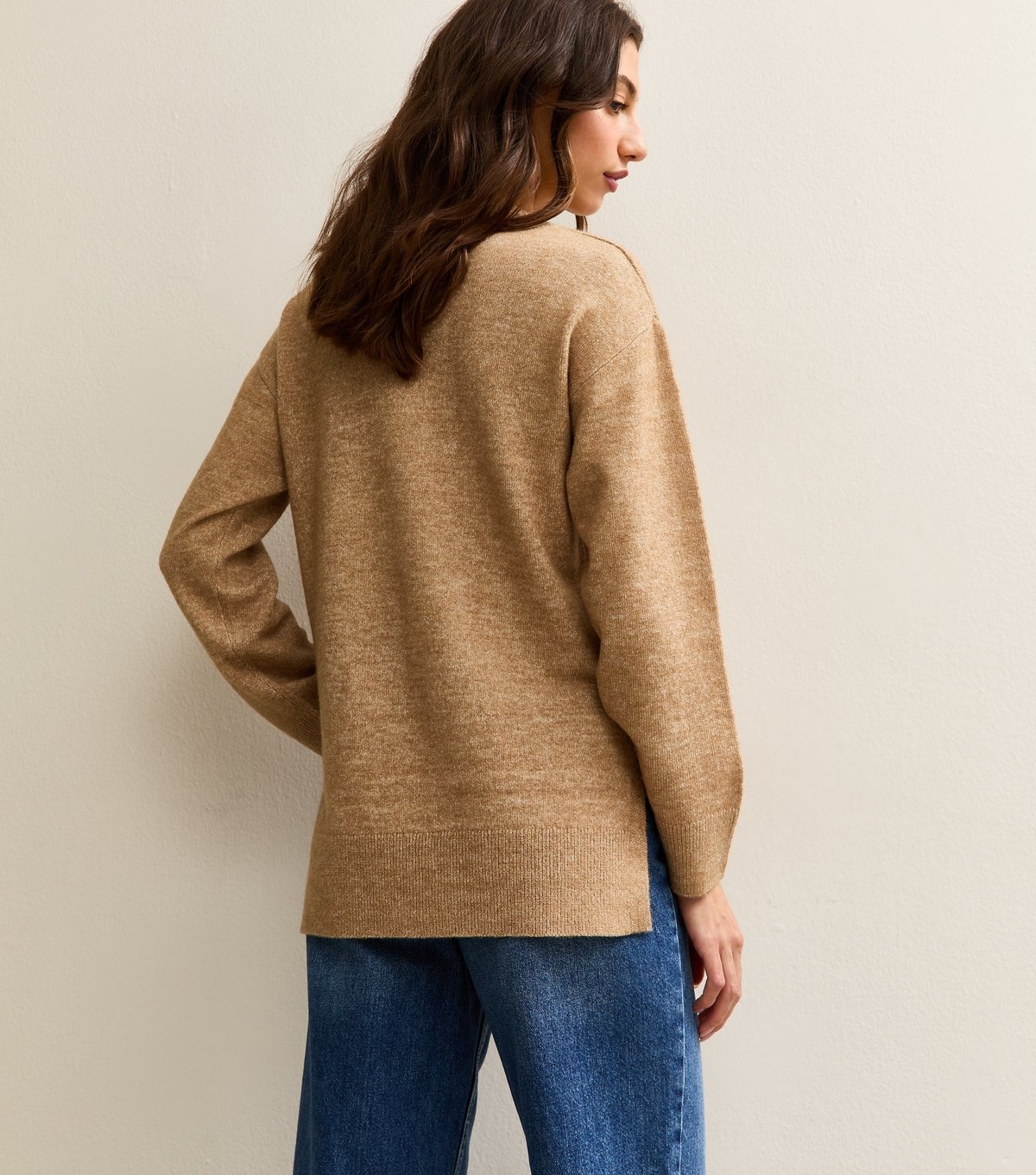 New Look Women's Tall Camel Knit Side Split Jumper New Look - 4