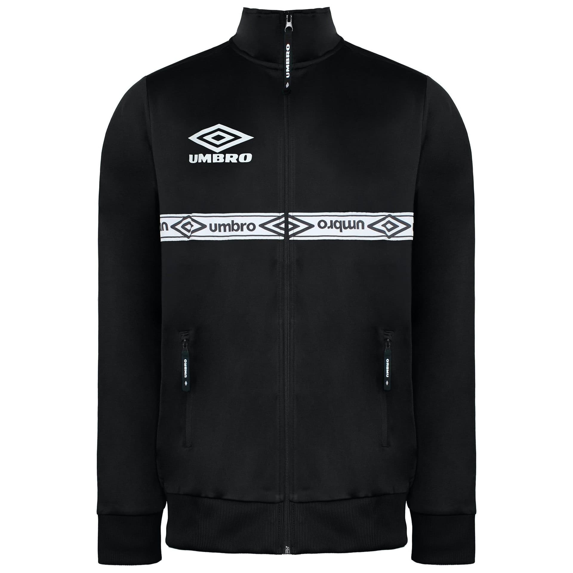 Umbro Umbro Men's Taped Black/White Track Jacket in Black