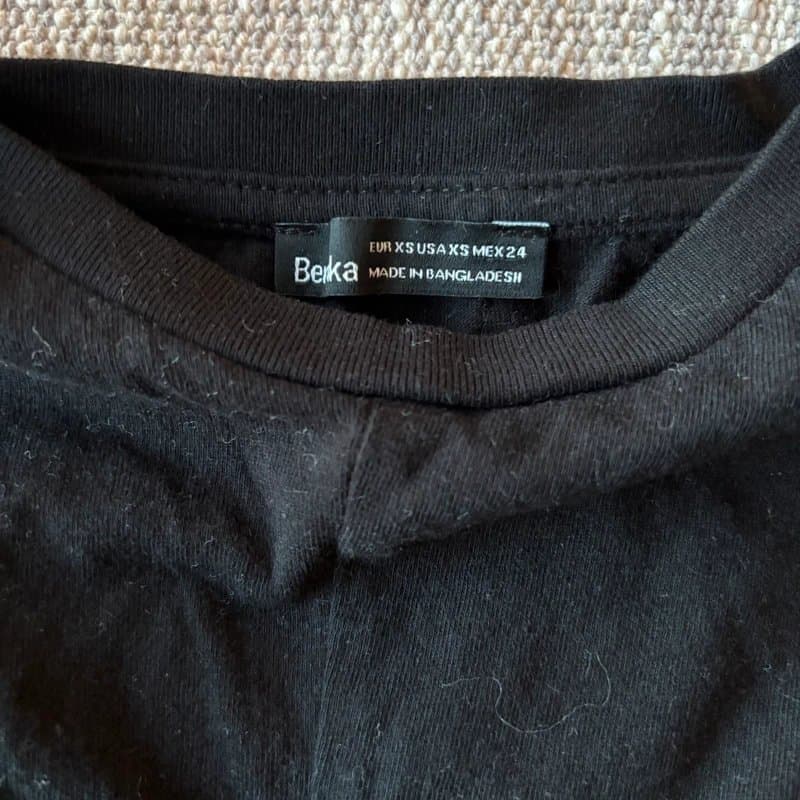 Bershka Ruched black top