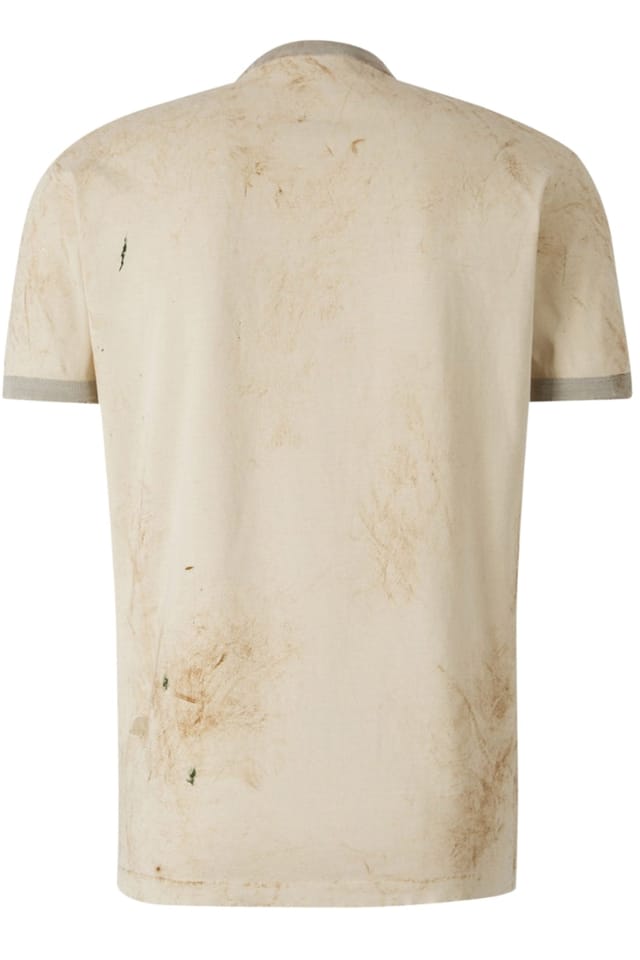 Dsquared2 Dsquared2 Men's Hockey Design Short Sleeve Round T-shirt in Cream - 3