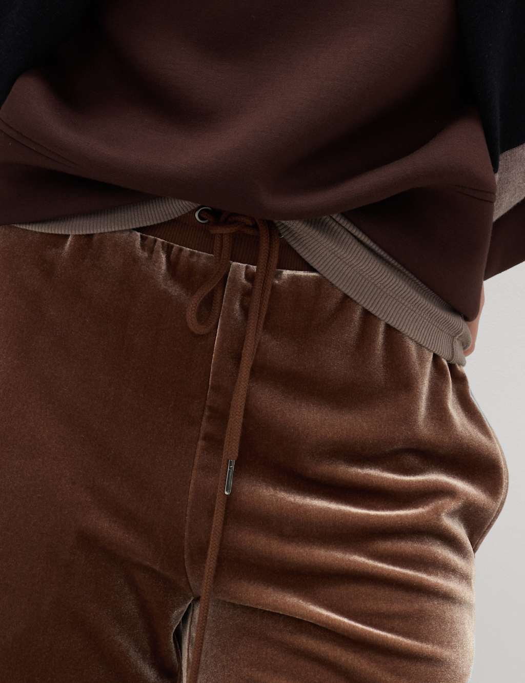 Marks & Spencer M&S High Waisted Wide Leg Joggers Toffee - 3