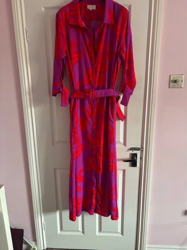 Dancing Leopard Dancing leopard 18-20 plunge maxi wedding party holiday statement dress same day post