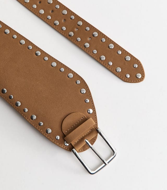 New Look Tan Wide Festival Studded Belt New Look - 3