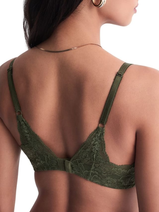 Aubade Aubade Women's Rosessence Care Triangle Plunge Bra in Green - 2