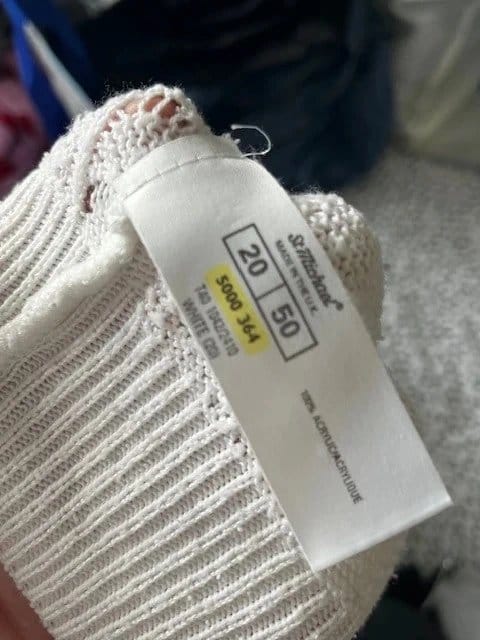 St Michael Cream Cable Knit Jumper Size 20