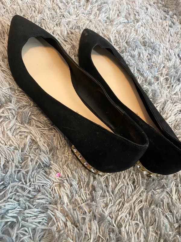 New Look UK6 Black embellished block heel Girl Women’s Party Shoes