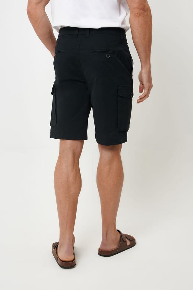 Saltwell Saltwell Men's Stretch Cotton Blend Cargo Shorts in Black - 2