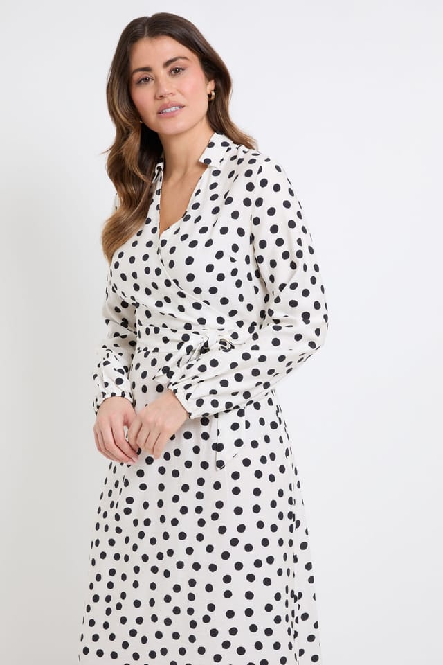Wallis Wallis Women's Floral Wrap Midi Dress in Ivory - 2