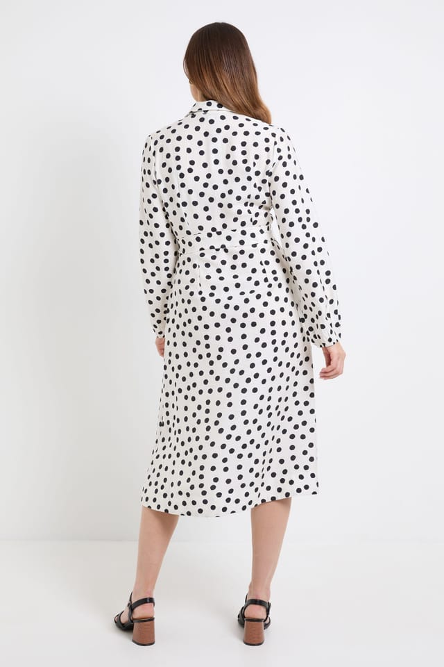 Wallis Wallis Women's Floral Wrap Midi Dress in Ivory - 3
