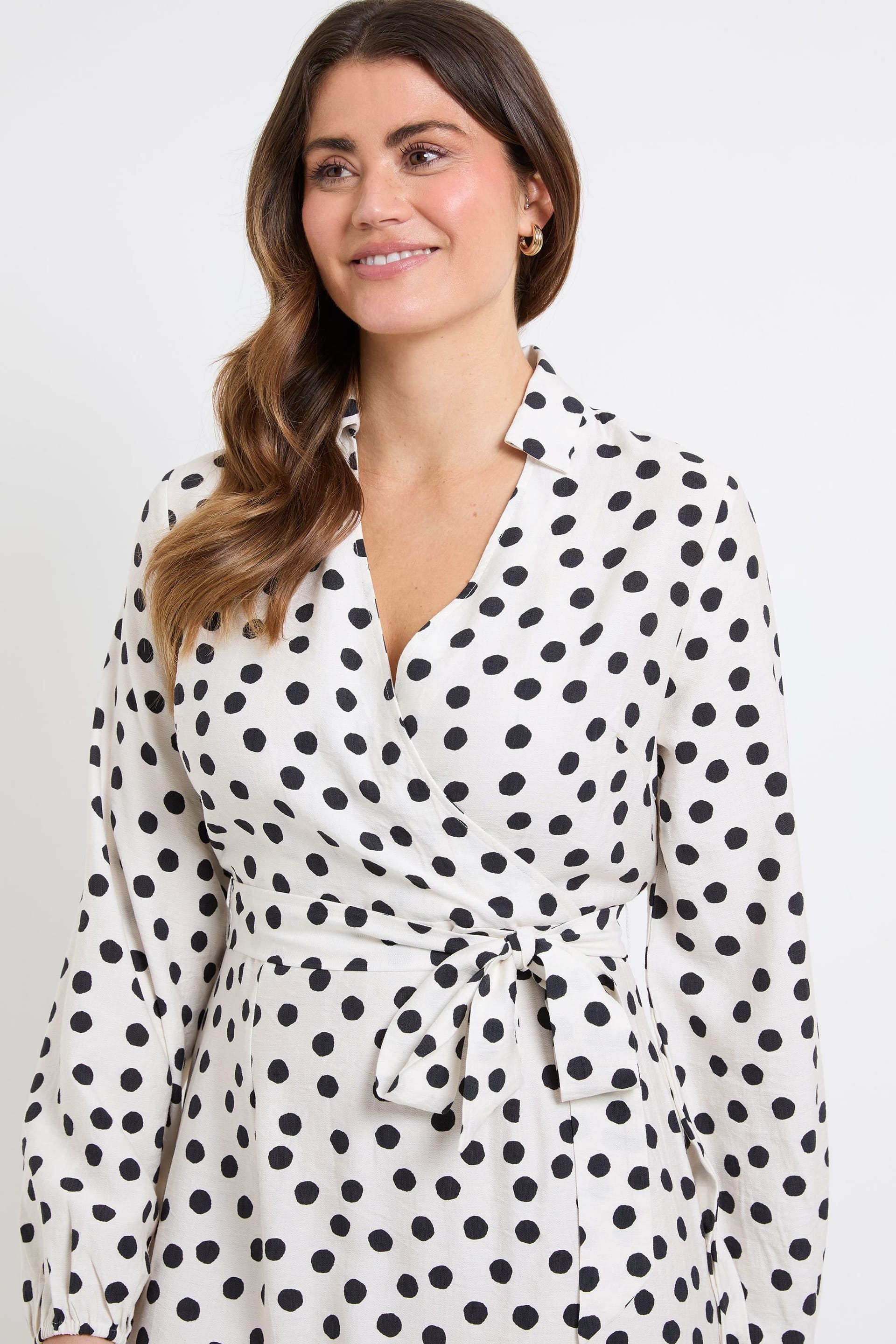 Wallis Wallis Women's Floral Wrap Midi Dress in Ivory - 4