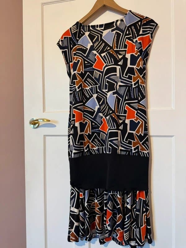 Diane von Fürstenberg Diane Von Furstenberg DVF patterned silk dress great geometric print