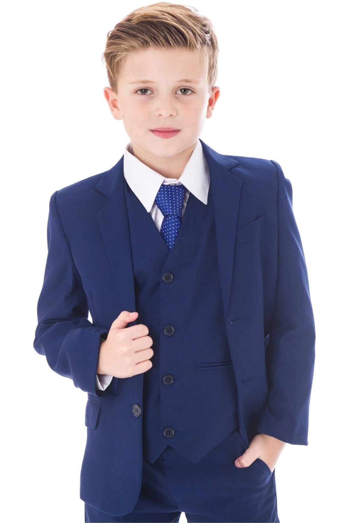 Vivaki Vivaki Men's 5 piece Royal Blue Suit