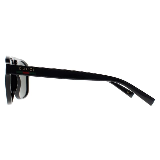 Gucci Gucci Men's Aviator Shiny Black Grey GG1856S - 3