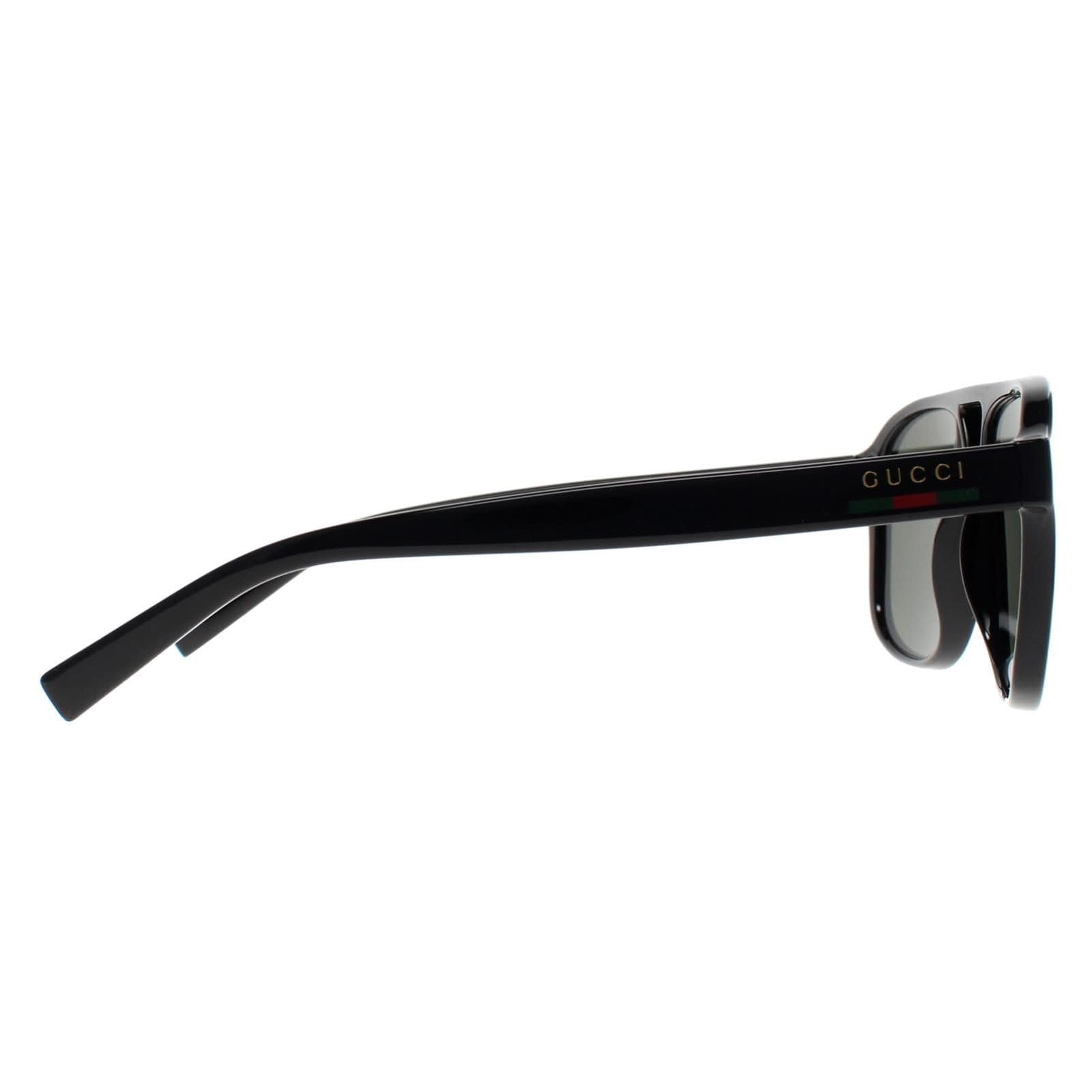 Gucci Gucci Men's Aviator Shiny Black Grey GG1856S - 4
