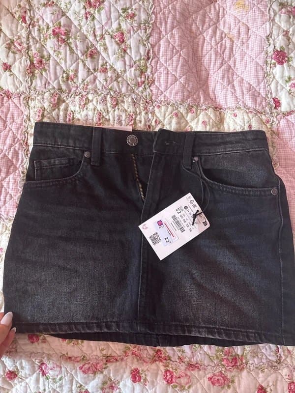 Bershka Bershka black denim skirt