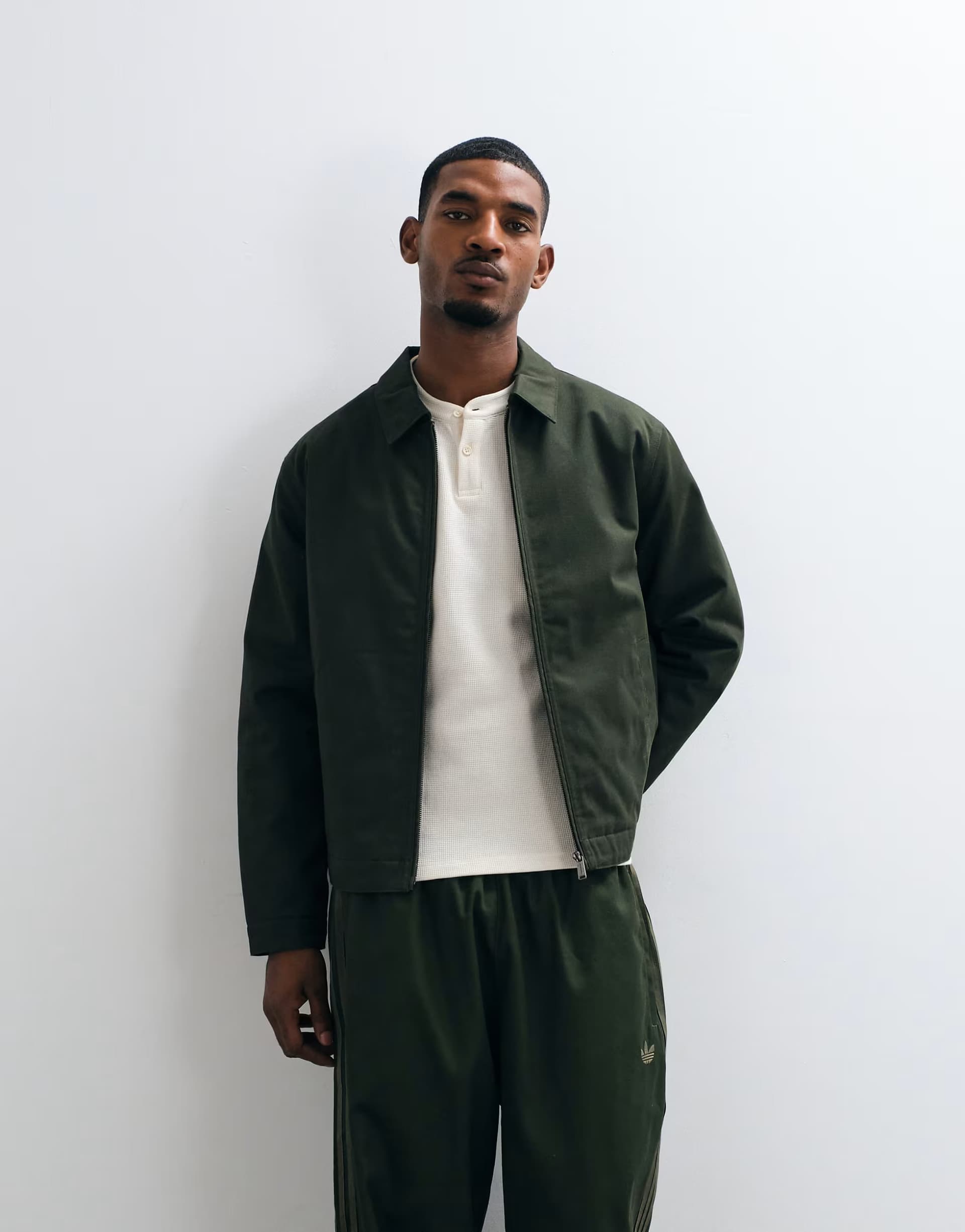 ASOS Jack & Jones padded worker jacket in dark green