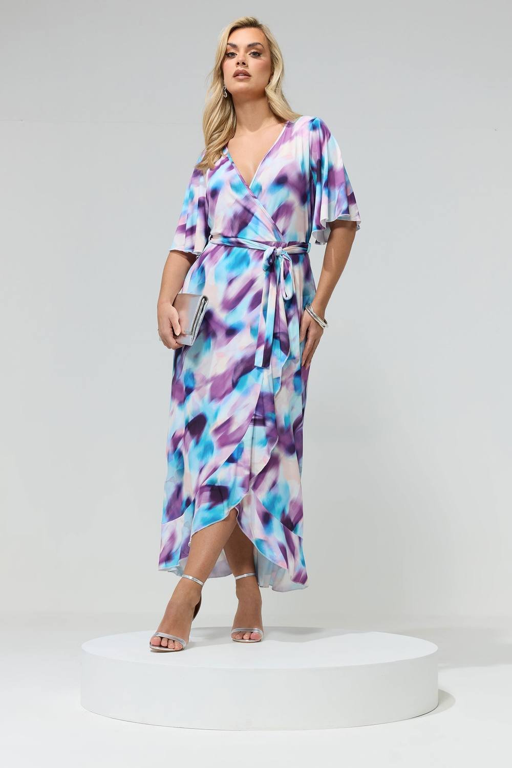 Yours Yours Women's Blur Ruffle Wrap Dress - 4