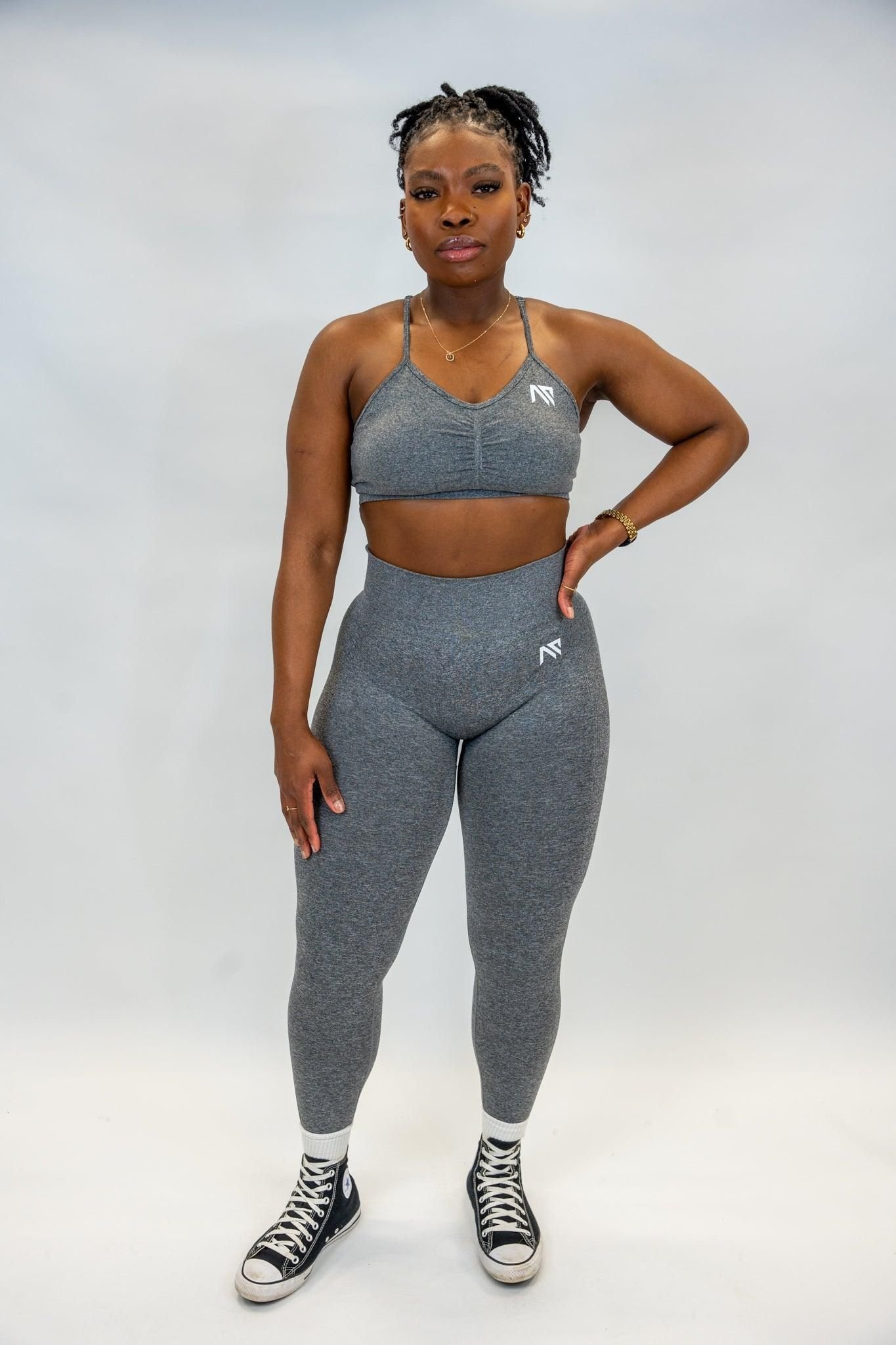 Animus Animus Women's Scrunched Bra Set in Grey - 1