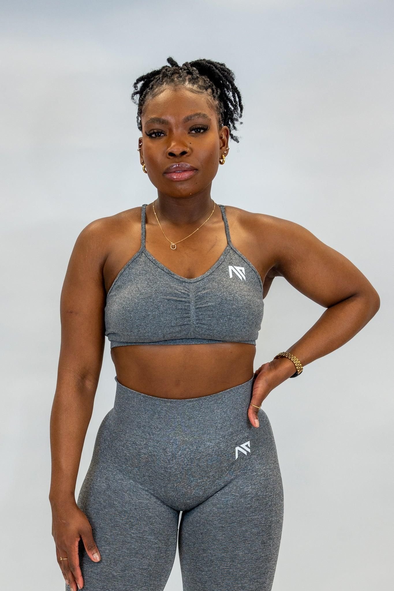 Animus Animus Women's Scrunched Bra Set in Grey - 2