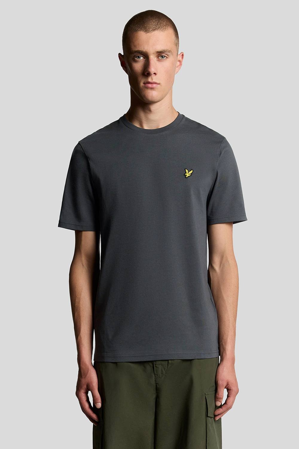 Lyle & Scott Lyle & Scott Men's Plain T-Shirt Gunmetal in Grey - 2