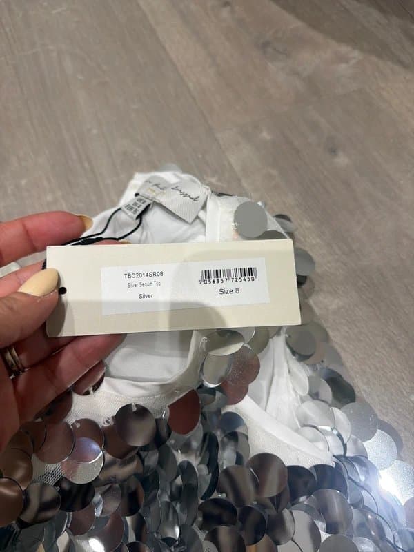 Never Fully Dressed Never fully dressed sequin silver top 8