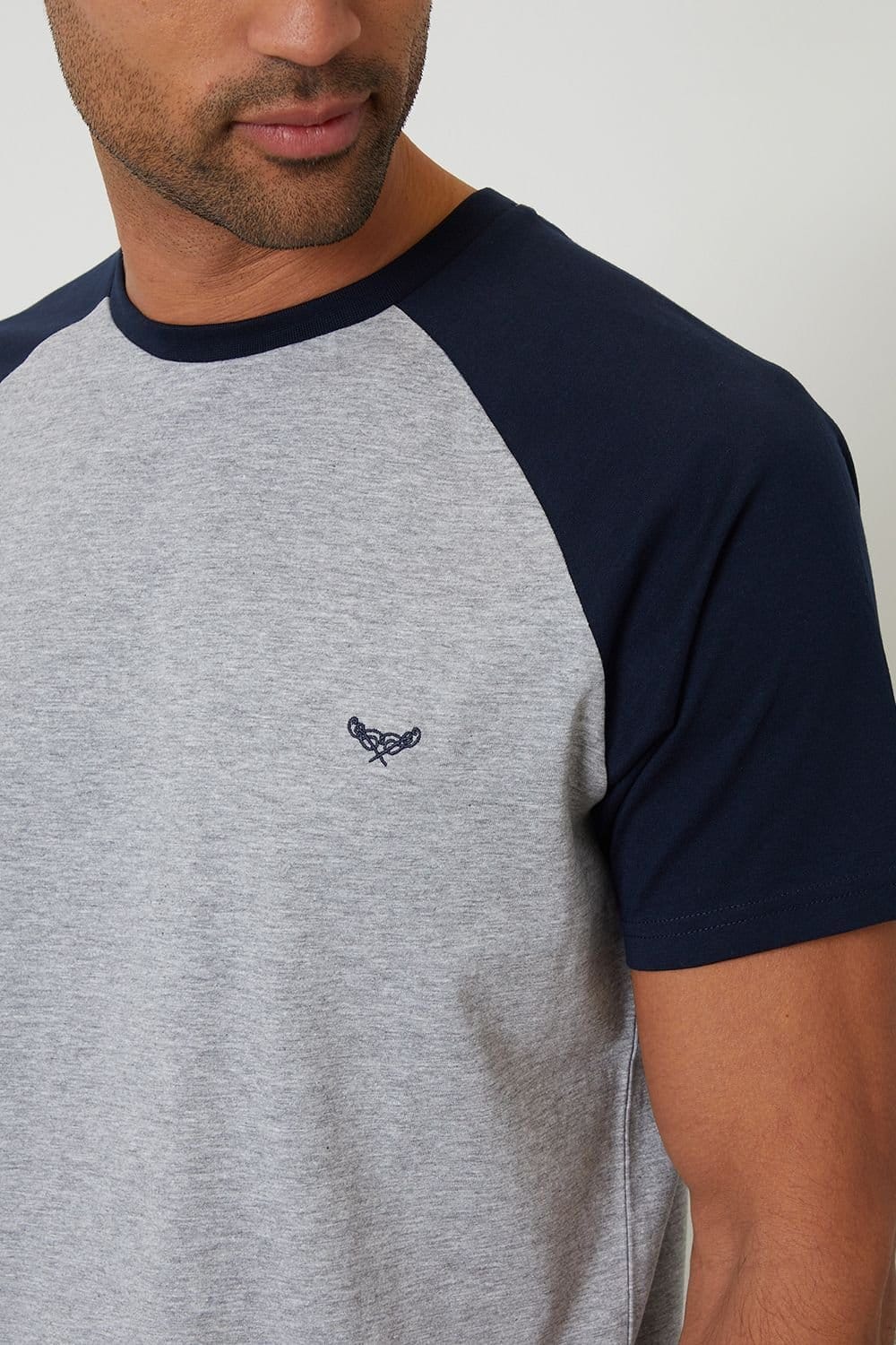 Threadbare Threadbare Men's Raglan Short Sleeve Lounge Set in Navy - 4