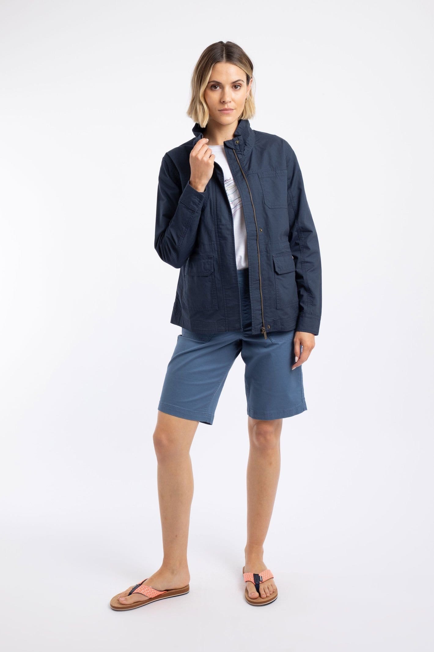 Weird Fish Weird Fish Women's Kelia Utility Jacket in Navy - 4