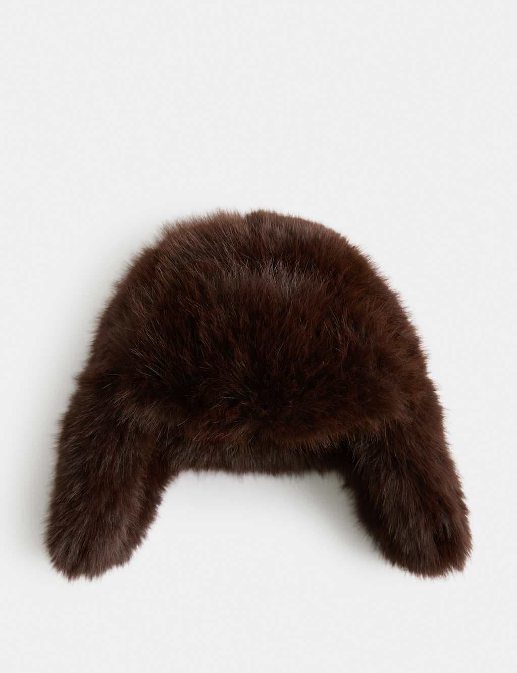 Marks & Spencer M&S Faux Fur Trapper Hat Brown Mix