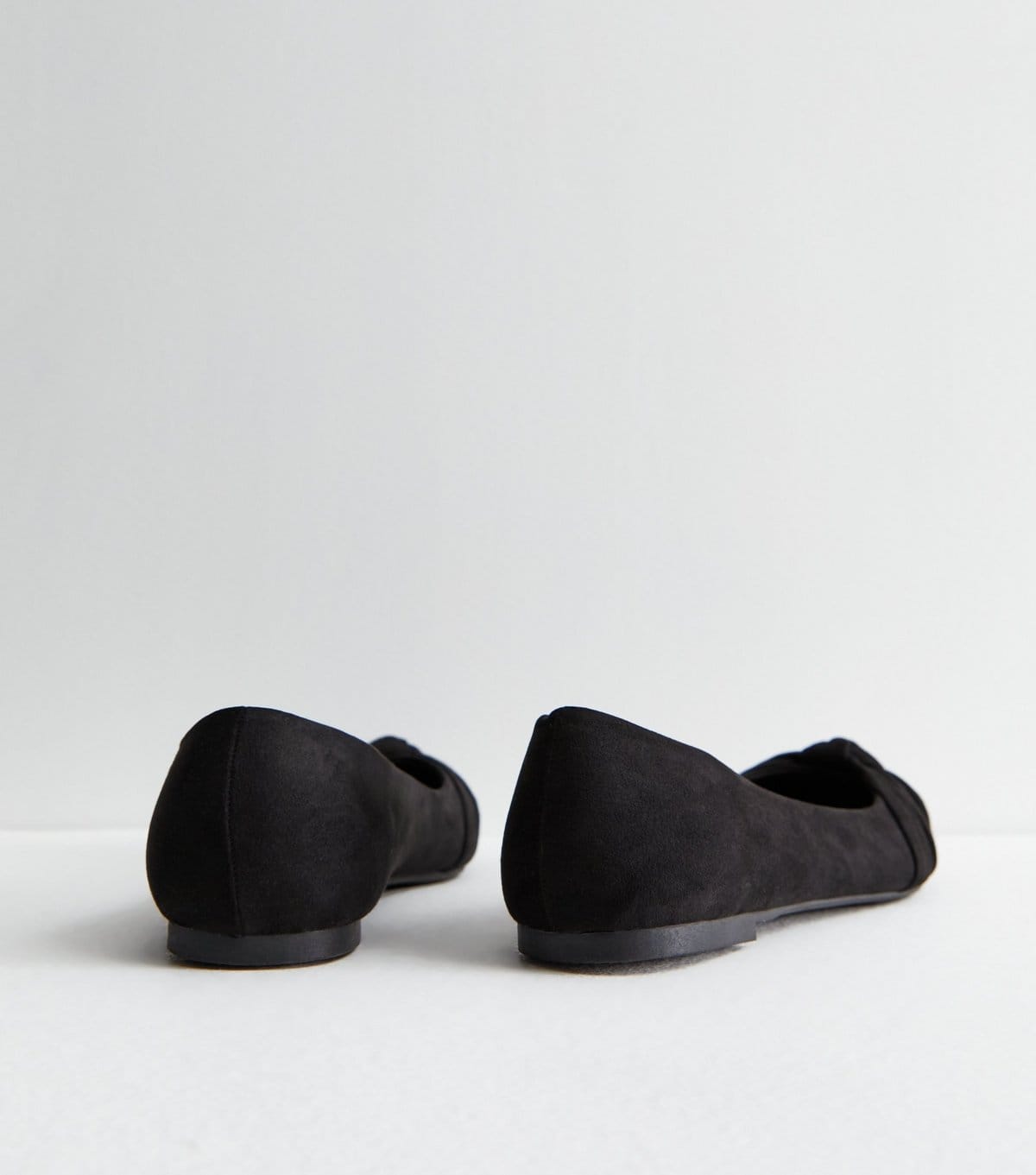 New Look Women's Wide Fit Black Suedette Pointed Ballerina Pumps New Look - 4