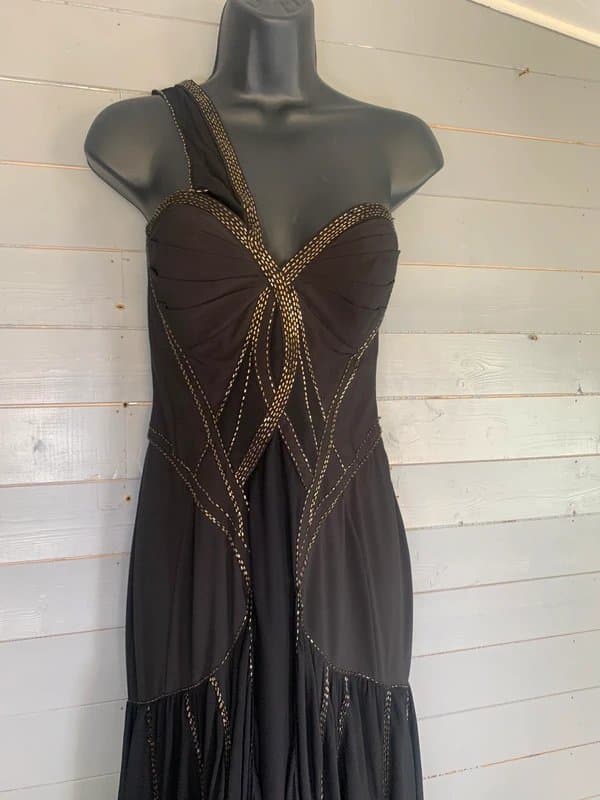 Vintage Dressing Rare Y2K Karen Millen one shoulder embellished evening dress UK 8-10