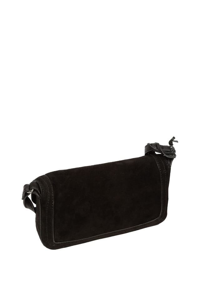 Cultured London Cultured London Women's 'Ashe' Suede Mini Cross Body Bag in Black - 3