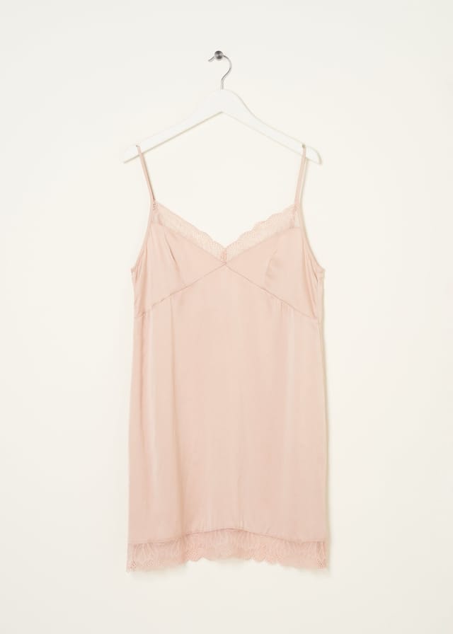 Truly Truly Women's Silk Nightdress in Baby Pink - 2