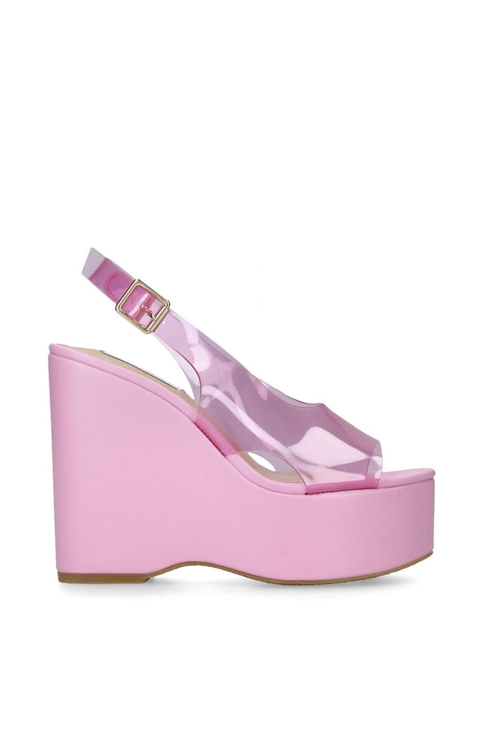 Steve Madden Steve Madden Pink Synthetic Wedge Heels