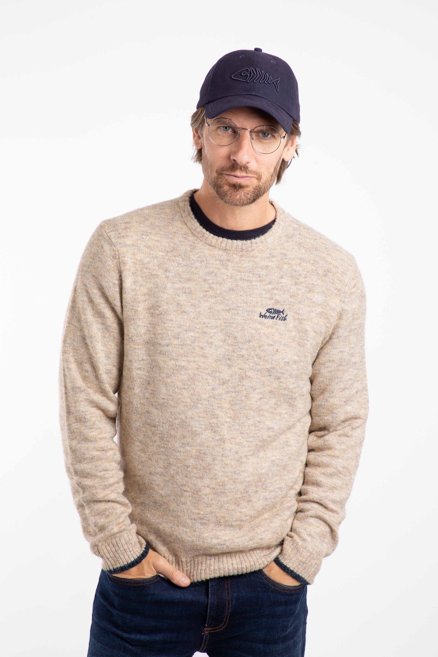 Weird Fish Weird Fish Men's Bude Branded Twill Cap in Navy - 3