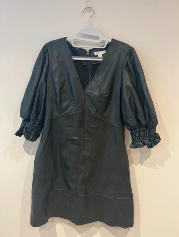 Topshop Topshop Faux Leather dress