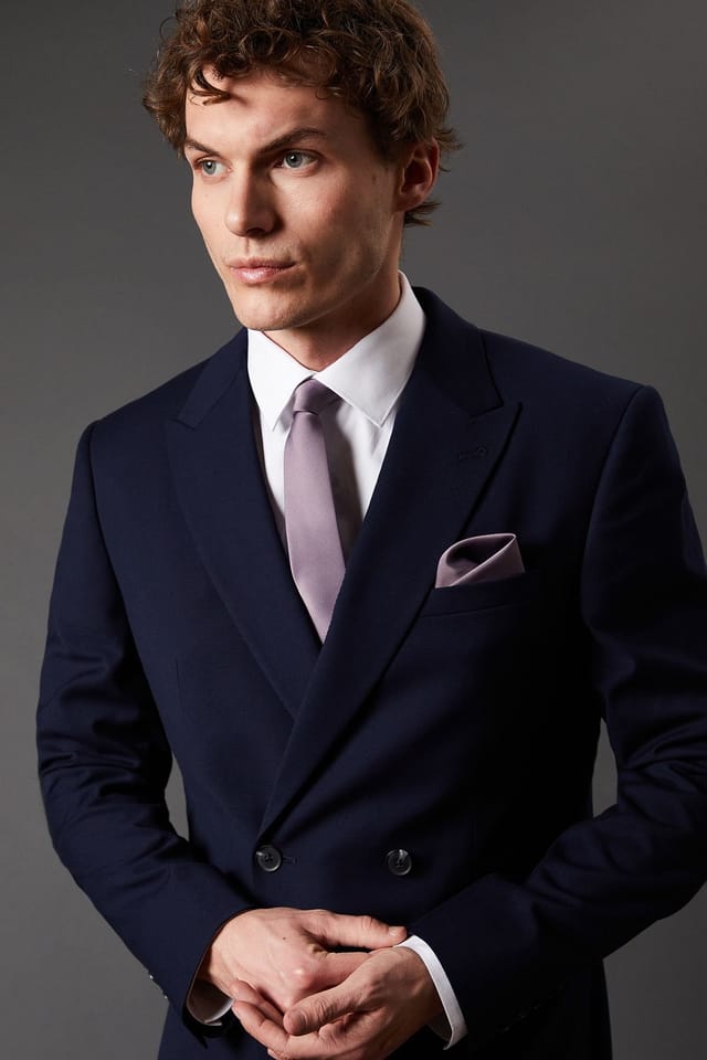 Burton Burton Men's Mauve Tie & Pocket Square - 2