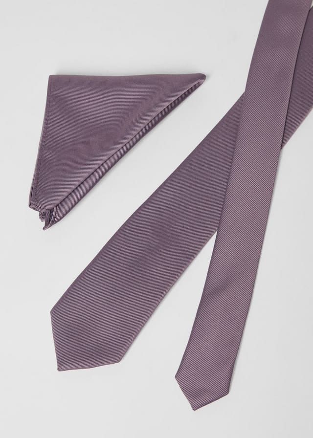 Burton Burton Men's Mauve Tie & Pocket Square - 3