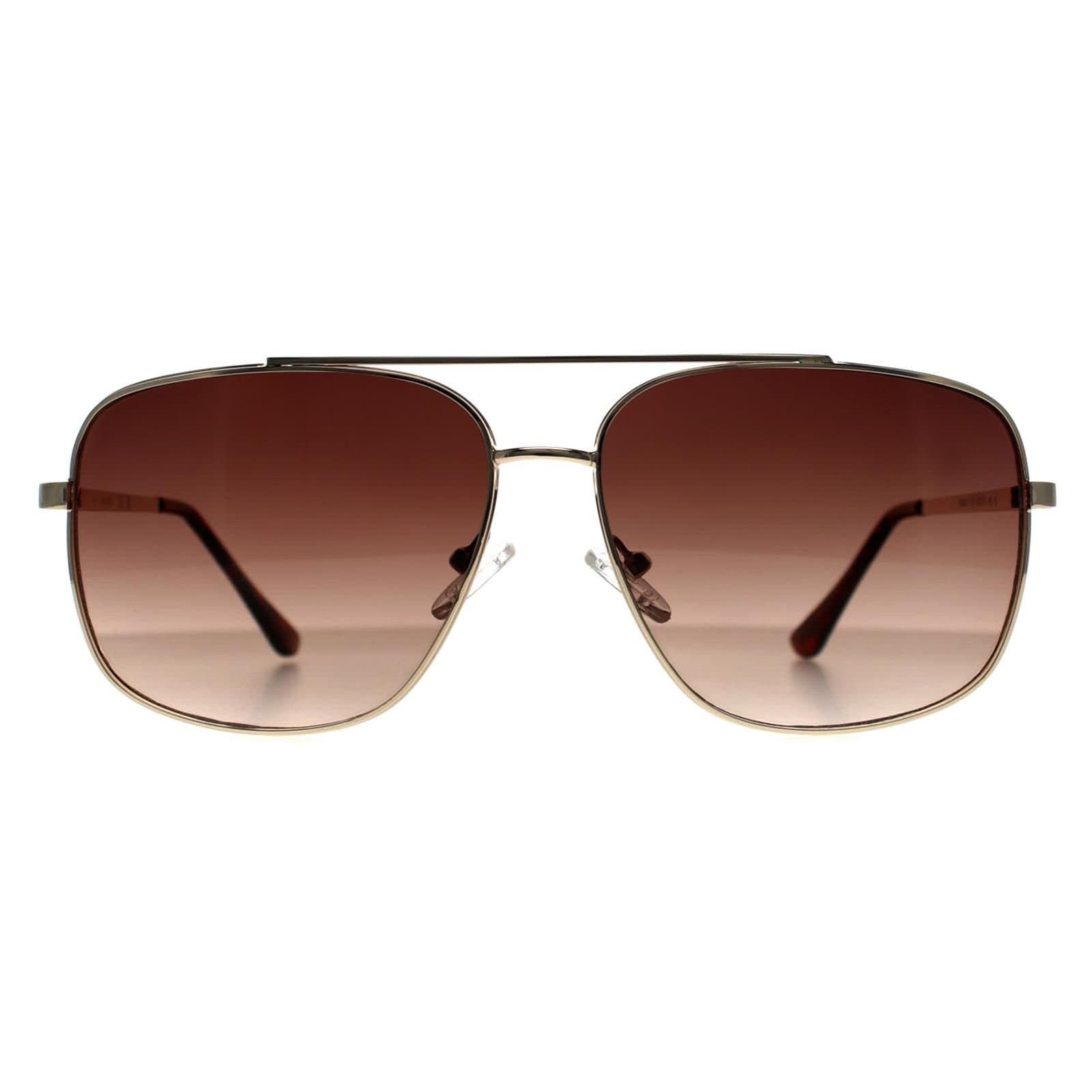 GUESS Guess Men's Aviator Gold Brown Gradient GF0207
