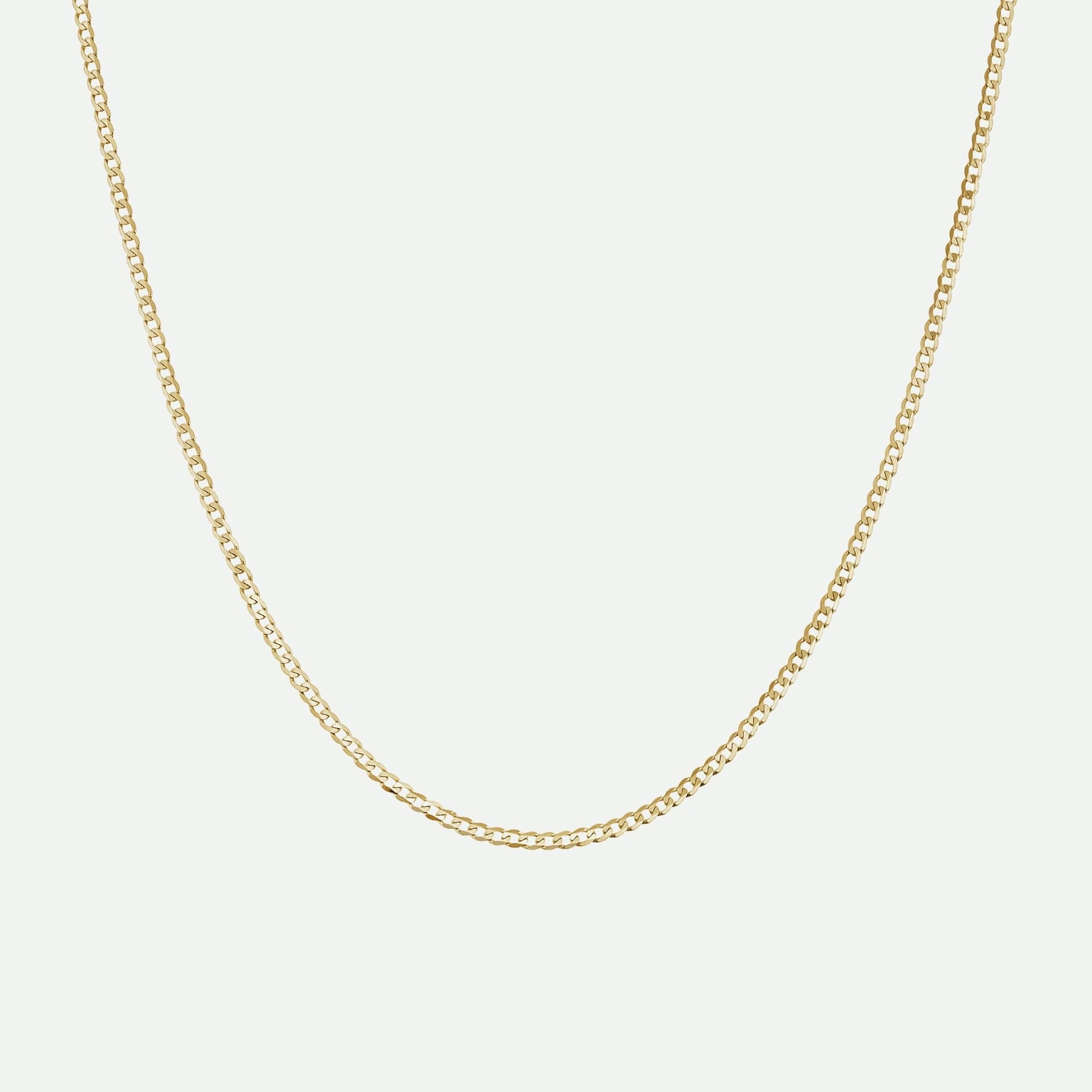 The Fine Collective The Fine Collective Women's 9ct Yellow Gold Solid Curb Chain 18 inch - 4