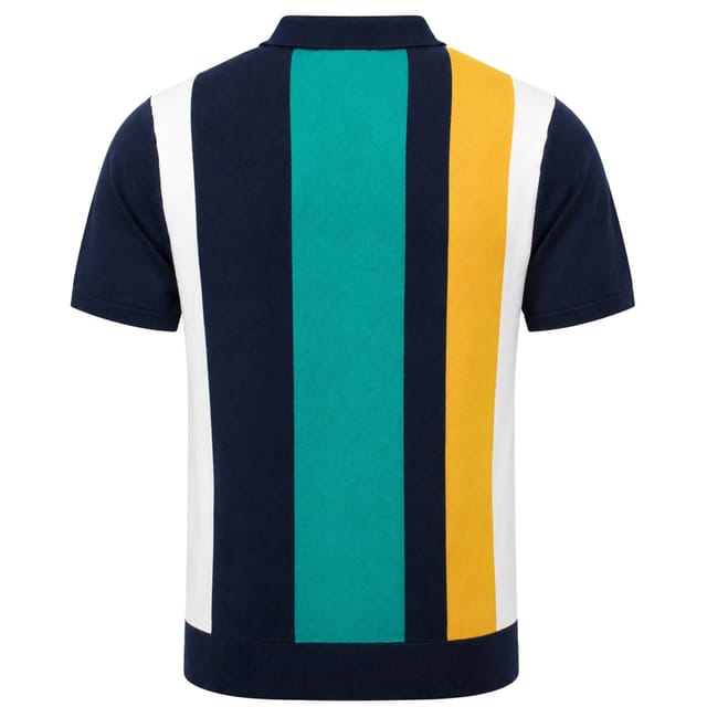 Nautica Nautica Men's Hickory Knitwear Multicolour Polo Shirt - 2