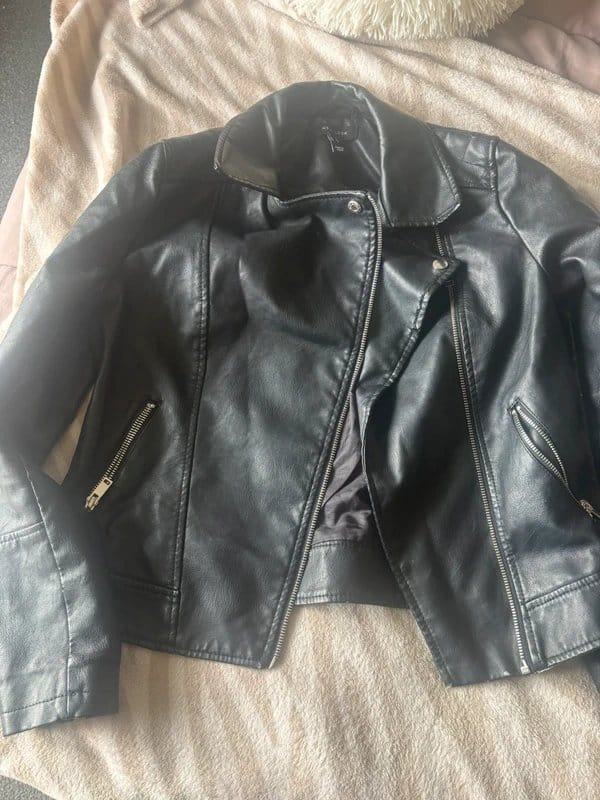 New Look Black Leather Biker Jacket