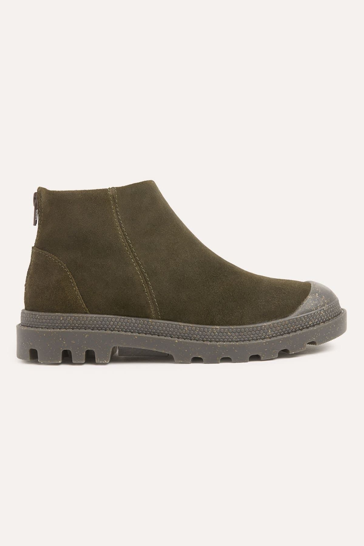 Celtic & Co Celtic & Co Women's Toe Cap Ankle Boot In Dark Olive